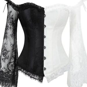 Ruffled Long Sleeve Corset